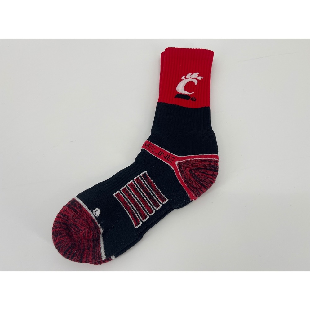 Cincinnati Bearcats Socks Large Red Excellent NCAA Athletic Crew